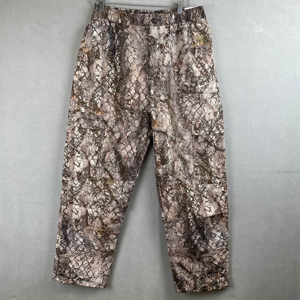 Nike Club Camo Woven Chain Link Ripstop Cargo Pants LOOSE Fit Brown IQ1019-247 M
